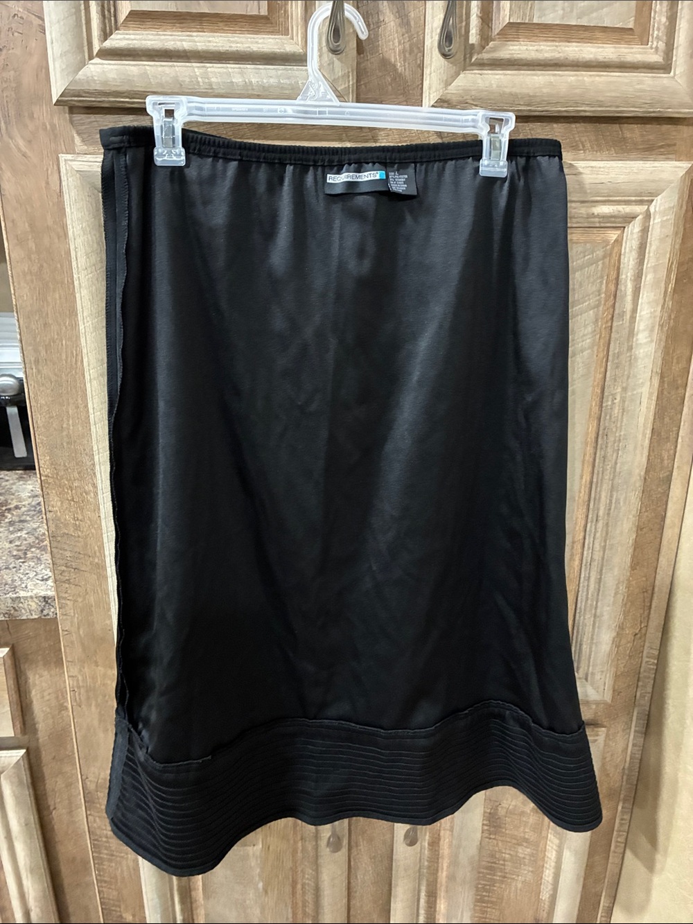 Requirements Black A-Line Skirt with Hem Panel